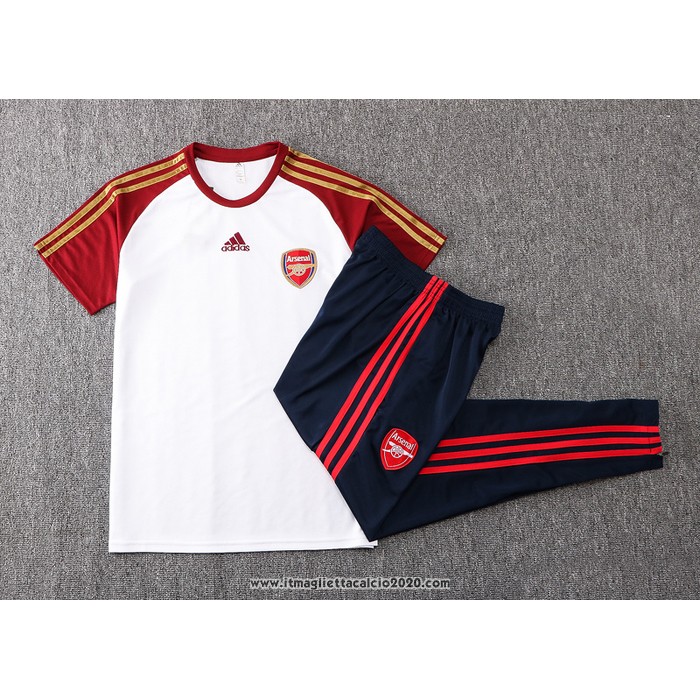 Tuta da Track Arsenal Manica Corta 2021 2022 Bianco